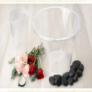 سطل یخ گل دار برای یک جشن عاشقانه